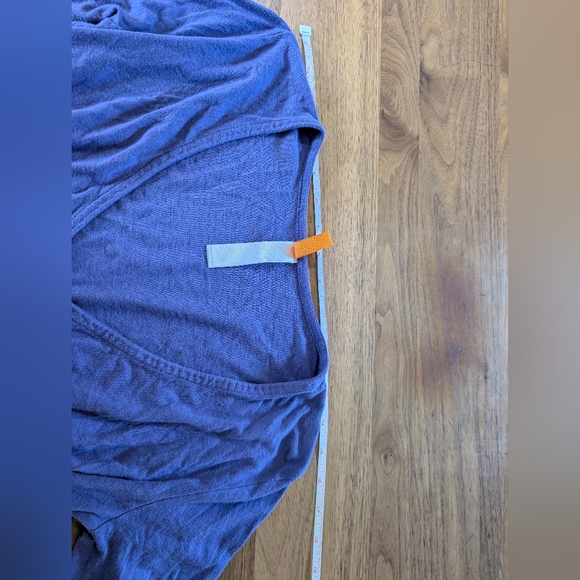 LUCY Activewear Ruched Faux Wrap Top - Purple, XS - Picture 6 of 8